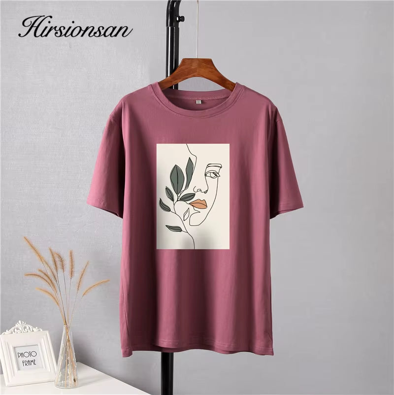 Gothic Graphic T Shirt Women 2023 Summer New Oversized Cotton Tees Casual Aesthetic Character Printed O Neck Tops