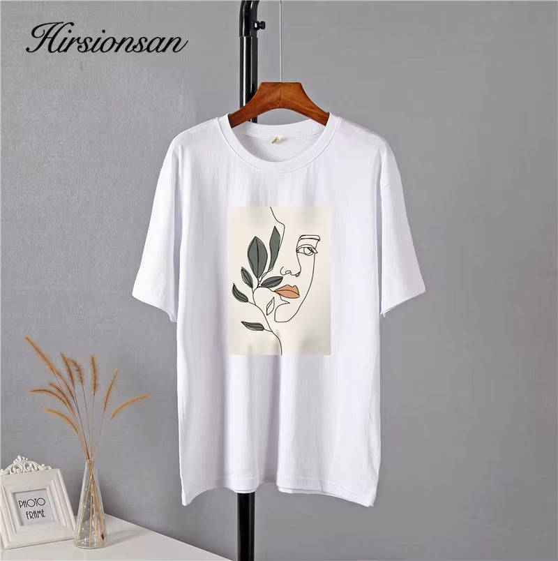 Gothic Graphic T Shirt Women 2023 Summer New Oversized Cotton Tees Casual Aesthetic Character Printed O Neck Tops