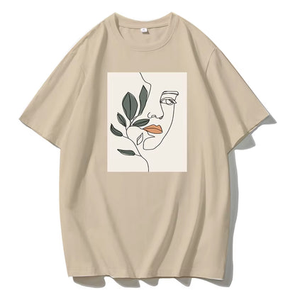 Gothic Graphic T Shirt Women 2023 Summer New Oversized Cotton Tees Casual Aesthetic Character Printed O Neck Tops