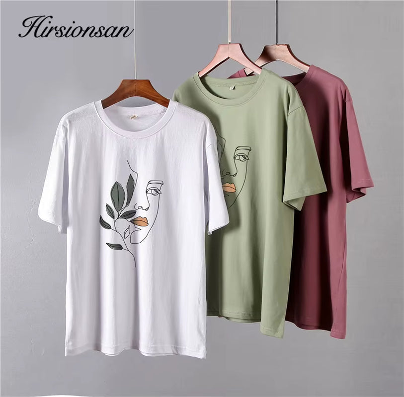 Gothic Graphic T Shirt Women 2023 Summer New Oversized Cotton Tees Casual Aesthetic Character Printed O Neck Tops