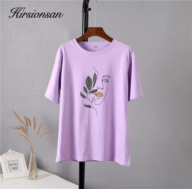 Gothic Graphic T Shirt Women 2023 Summer New Oversized Cotton Tees Casual Aesthetic Character Printed O Neck Tops